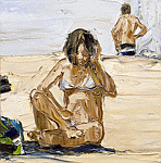 Beach life (mobile phone call), door Nicholas Harding
