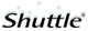 Shuttle-logo met sneeuw