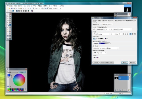 Paint.NET 3.0 bèta 3 in het Japans (kleiner)