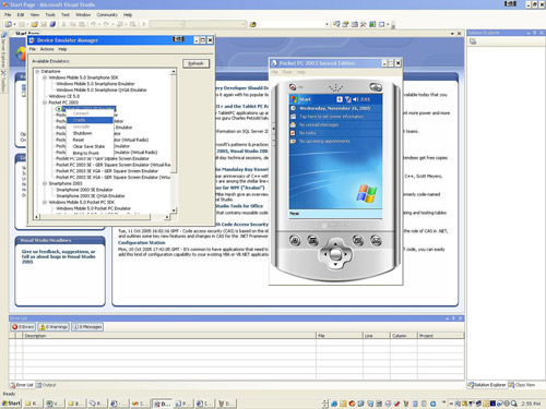 Microsoft Visual Studio 2005 screenshot