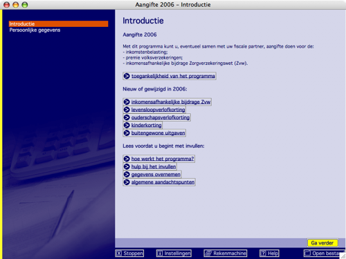 Belastingdienst Aangifteprogramma 2006