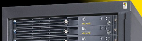 SGI-server met 'Designed for Windows XP'-sticker