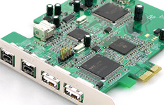 Multifunctioneel pci-e-kaartje