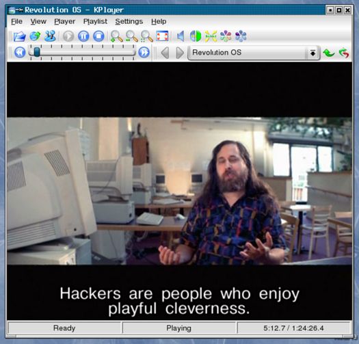 KPlayer - Richard Stallman over hackers