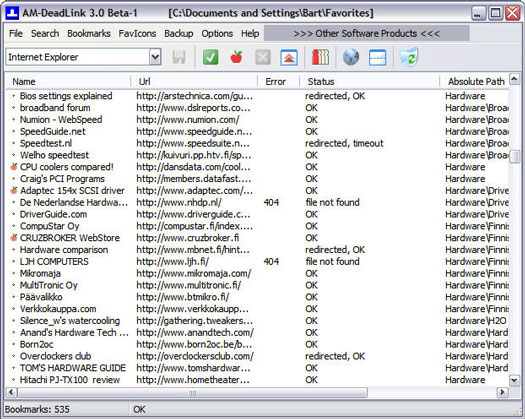 AM-DeadLink 3.0 beta 1 screenshot (resized)