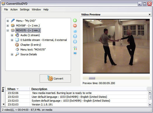 ConvertXtoDVD 2.1.8.191 screenshot (resized)