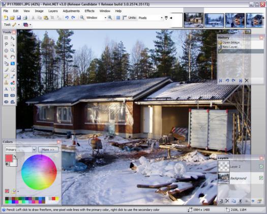 Paint.NET 3.0 RC1 screenshot (resized)