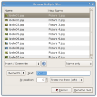 Xfce 4.4 - Thunar: Bulk Renaming (klein) Xfce 4.4 - Thunar: Bulk Renaming (klein)