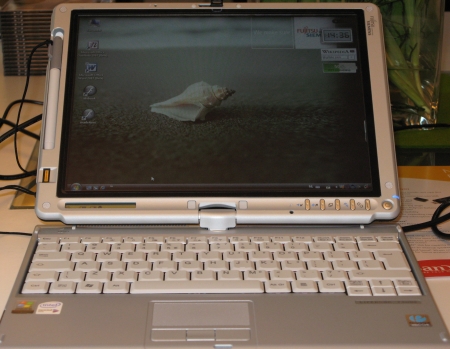Een convertible Tablet PC van Fujitsu-Siemens Een convertible Tablet PC van Fujitsu-Siemens