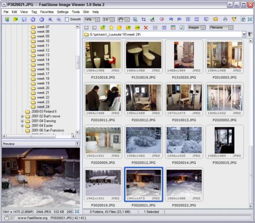 FastStone Image Viewer 3.0 beta 2 screenshot (resized)