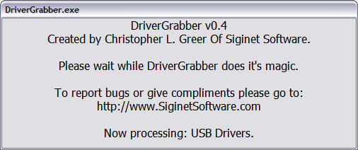 DriverGrabber 0.4 beta screenshot