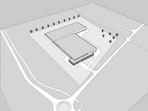 Schets van het nieuwe datacentrum in de Eemshaven