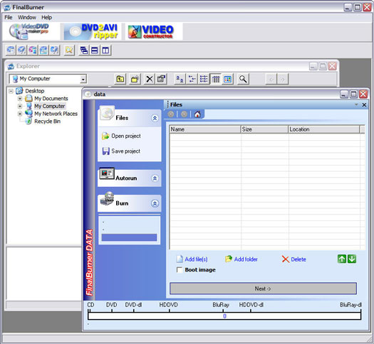FinalBurner 1.11.0.80 screenshot (resized)