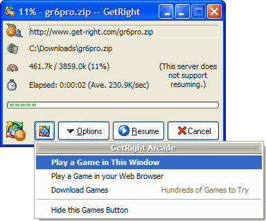 GetRight Pro 6.2 screenshot