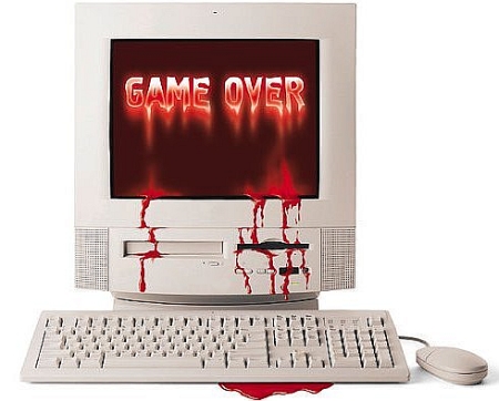 Game Over in realistisch spelletje