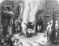 Orakel van Delphi aan het werk