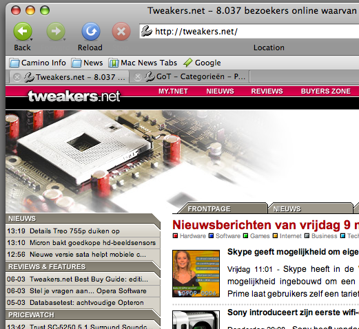 Mozilla Camino 1.0.4 (crop)