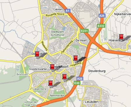 De tweakersconcentratie rond Amersfoort volgens http://tweakermaps.alex-media.nl/ De tweakersconcentratie rond Amersfoort volgens http://tweakermaps.alex-media.nl/