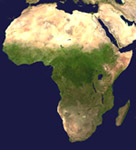 Satellietfoto van Afrika