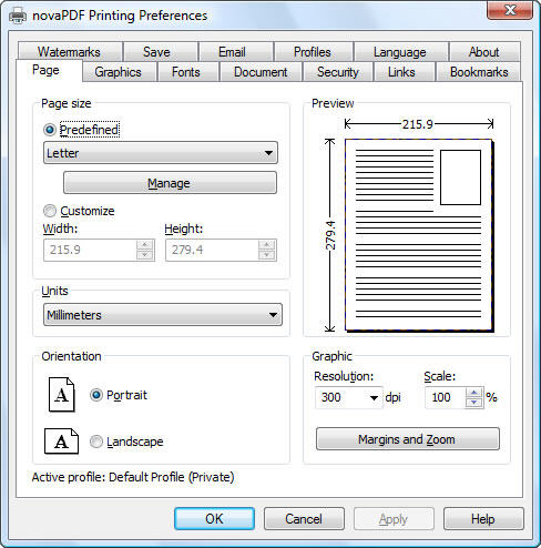 novaPDF 5.0 screenshot