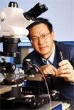 Nanogenerator: Zhong Lin Wang met proefopstelling