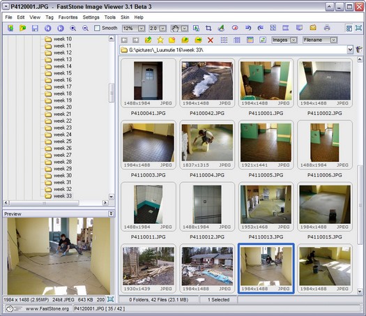 FastStone Image Viewer 3.1 beta 3 screenshot (resized)