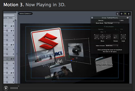 Final Cut Studio Motion 3 3D