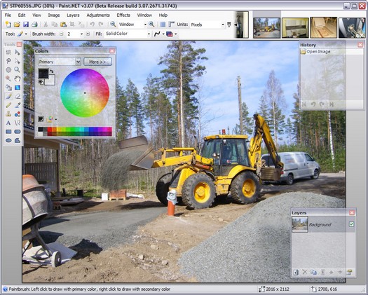 Paint.NET 3.07 beta screenshot (resized)