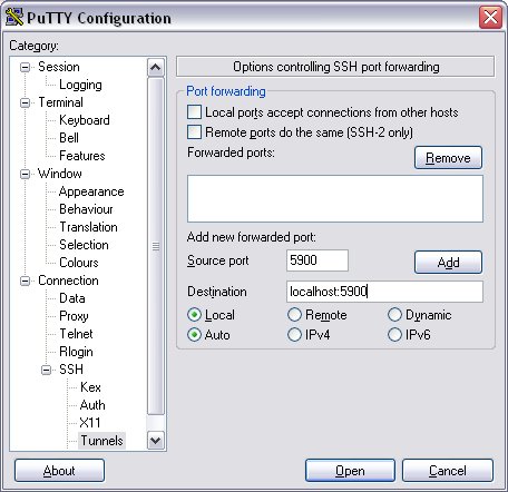 PuTTY screenshot