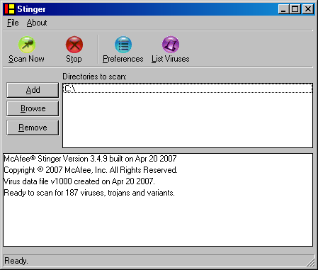 McAfee Stinger 3.4.9