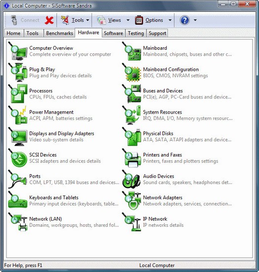 SiSoftware Sandra XI screenshot (resized)