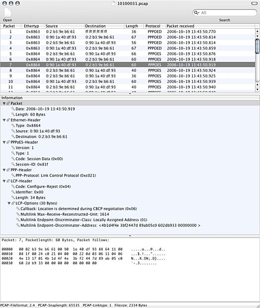 Cocoa Packet Analyzer beta