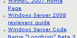 WinHec-screenshot (uitsnede): Windows Server 2008-aankondiging