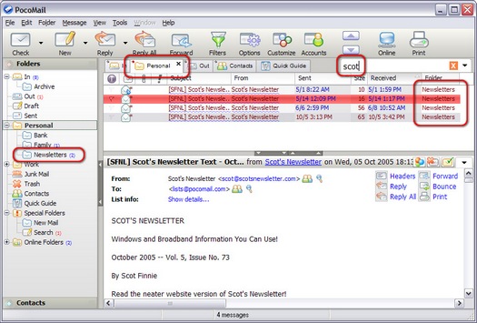 PocoMail screenshot (resized)