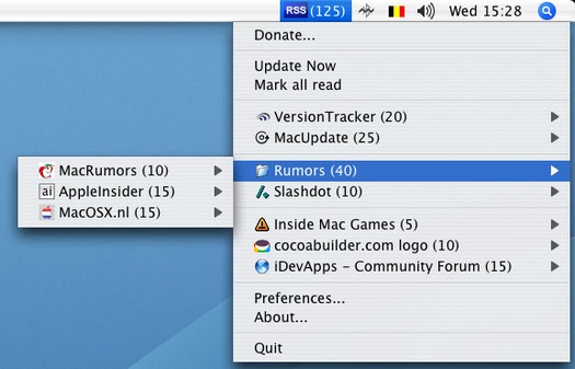 RSS Menu screenshot (resized)