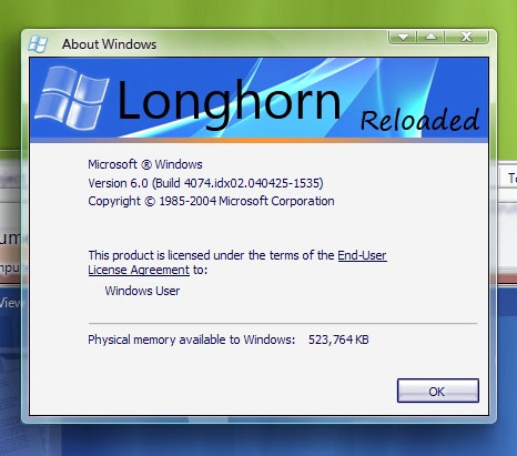 Longhorn Reloaded screenshot