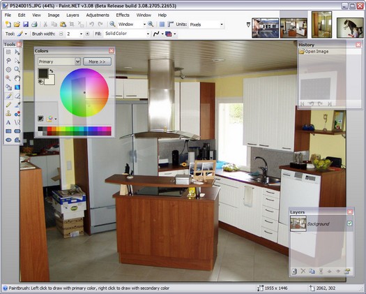 Paint.NET 3.08 beta screenshot (resized)
