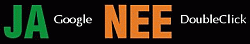 Ja/Nee-sticker met Google en Doubleclick (klein)