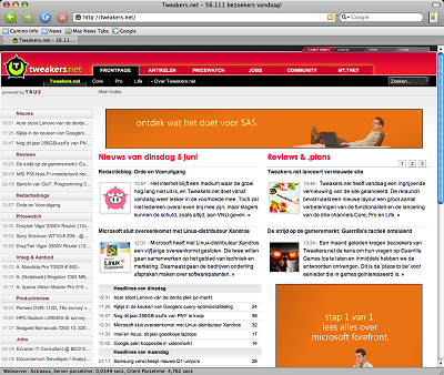 Mozilla Camino 1.5 - Tweakers.net