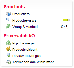 Tweakers.net NG sidebar screenshot