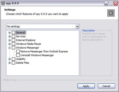 xpy 0.9.9 screenshot (410 pix)