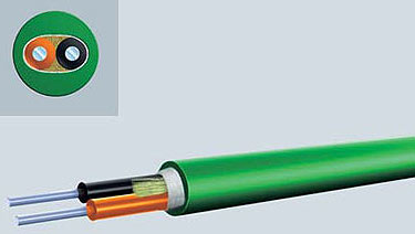 Binnenkant van een plastic optische fiberkabel