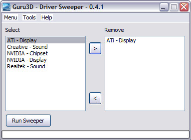 Driver Sweeper 0.4.1 screenshot