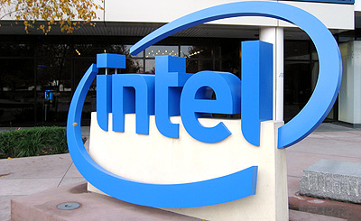 Intel-logo voor gebouw Intel-logo voor gebouw