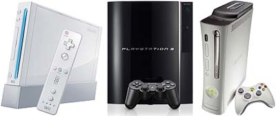 Nintendo Wii, Sony PlayStation 3 en Microsoft Xbox 360 (400px)