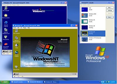 Verschillende Windows-versies in Virtual PC