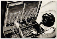 telefoniste in Bell-advertentie, 1929