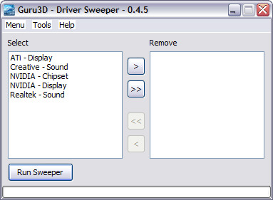 Driver Sweeper 0.4.5 screenshot