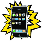 Explosief iPhone-plaatje