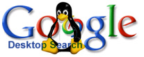 Google Desktop-logo met Tux